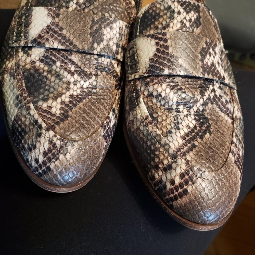 Madewell The Alex Loafer in Snake Emossed Leather Sz 10 - Picture 5 of 7